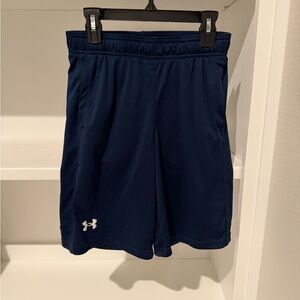 Under Armour Youth Size Large Navy Athletic Shorts- Like New
